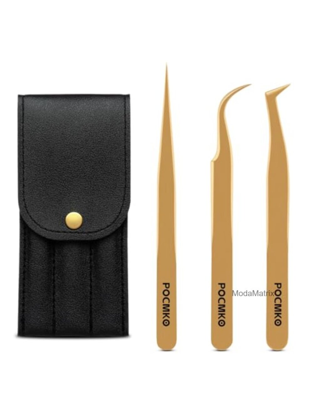 3 PC Lash Extension Tweezer Set Stainless Steel Precision